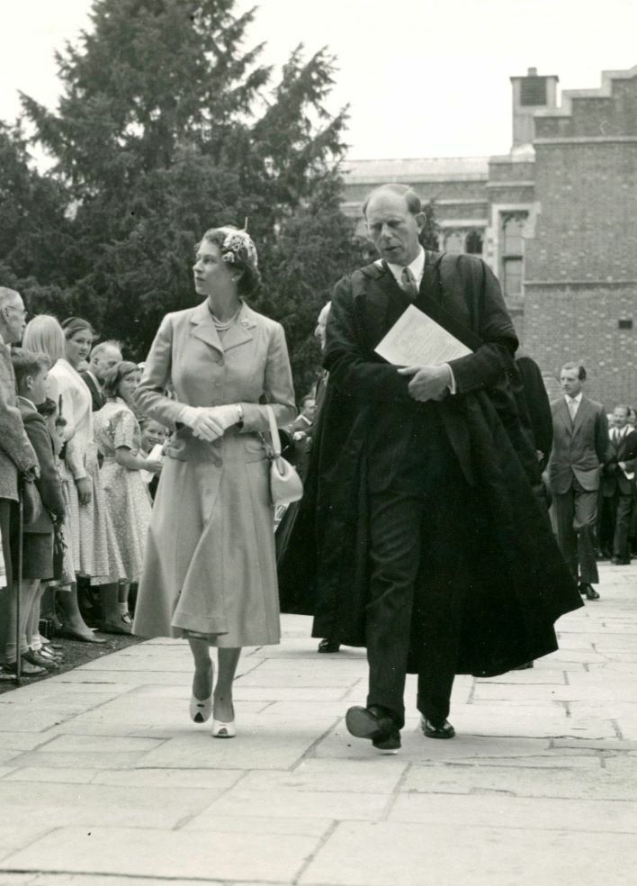 1955 HM The Queen and Headmaster 